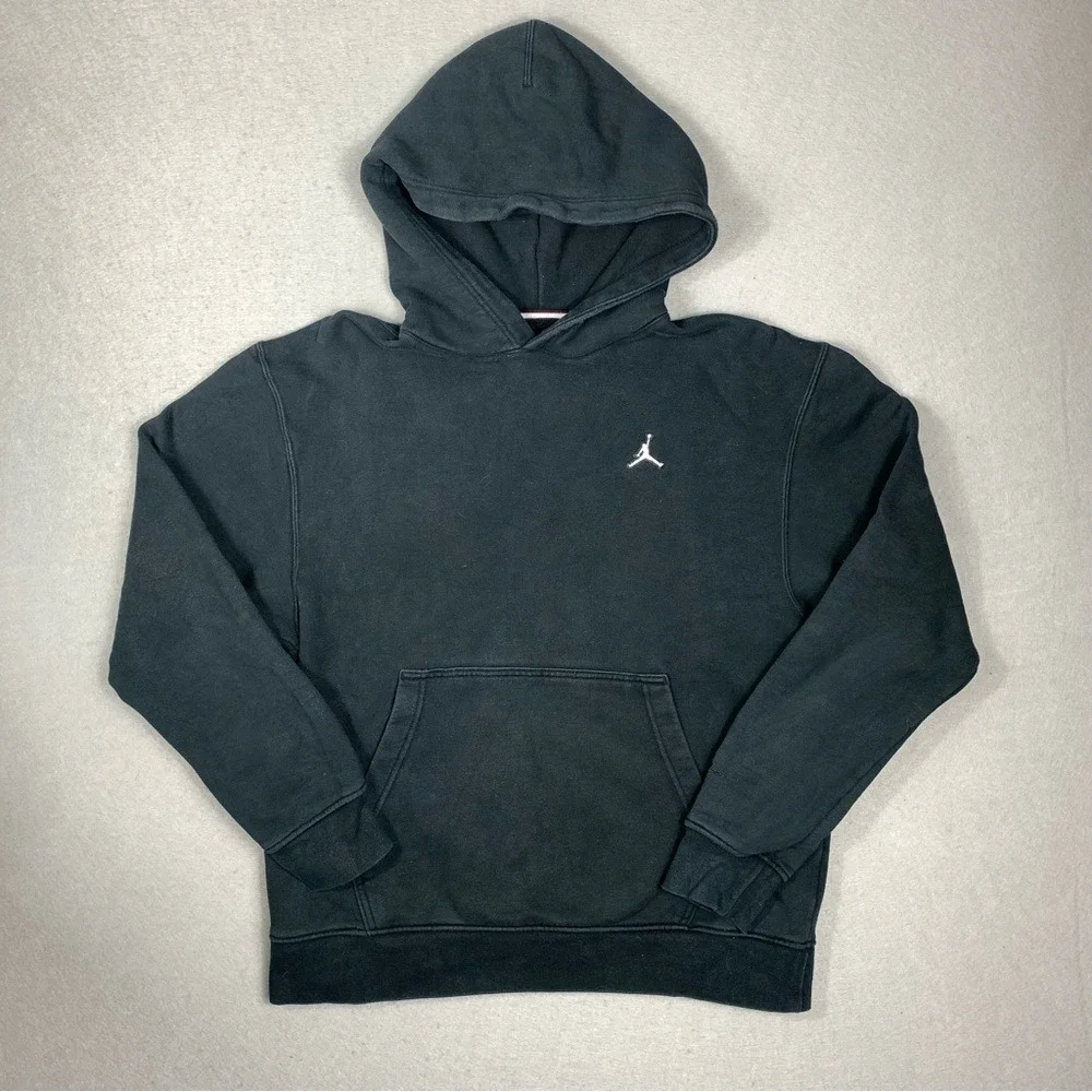 Jordan Brooklyn Fleece Hoodie Men's Medium Pullover Black Sweatshirt Casual
